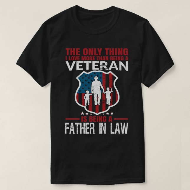 Ich Liebe mehr als Veteran zu sein ist VATER T-Shirt (Design vorne)
