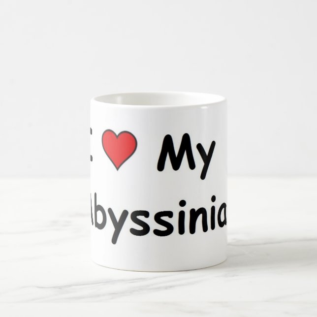 Ich Liebe mein Abessinier Kaffeetasse (Mittel)