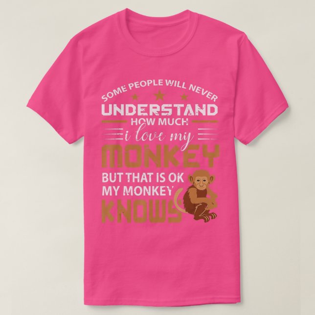 Ich Liebe mein Affengeschenk T-Shirt (Design vorne)