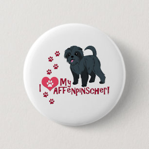Ich Liebe mein Affenpinscher! Button