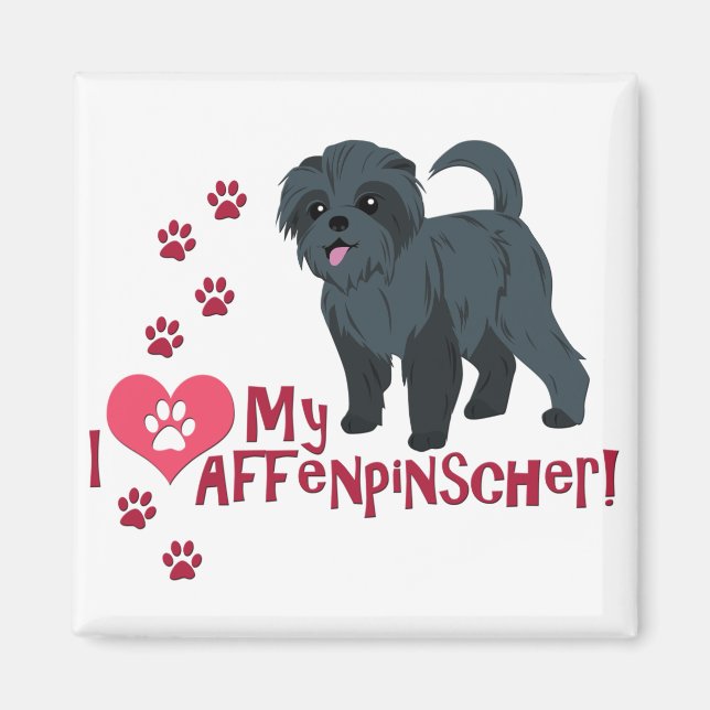 Ich Liebe mein Affenpinscher! Magnet (Vorne)