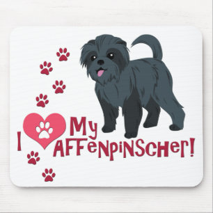 Ich Liebe mein Affenpinscher! Mousepad