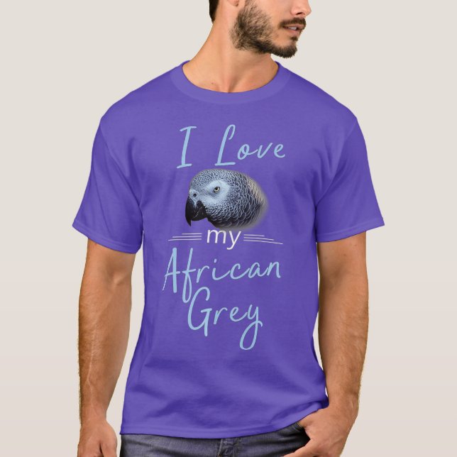 Ich Liebe mein afrikanischer Papageienvogel T-Shirt (Vorderseite)