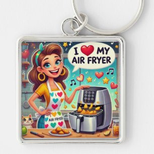 Ich Liebe mein Airfryer - Niedliches Kochdesign Schlüsselanhänger