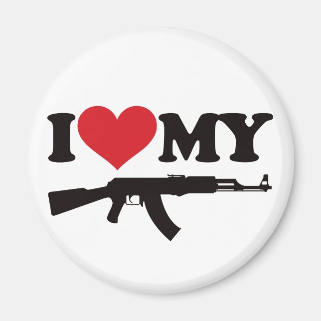 Ich Liebe mein AK47 Magnet (Vorne)