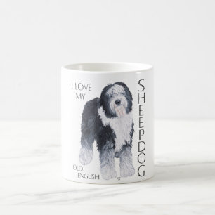 Ich Liebe mein altes Englisch Sheepdog Kaffeetasse