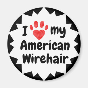 Ich Liebe mein amerikanischer Drahthaarterrier Cat Magnet