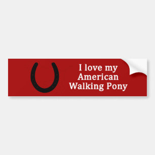 Ich Liebe mein amerikanisches Wanderpony Autoaufkleber