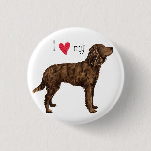 Ich Liebe mein amerikanisches Wasser Spanier Button