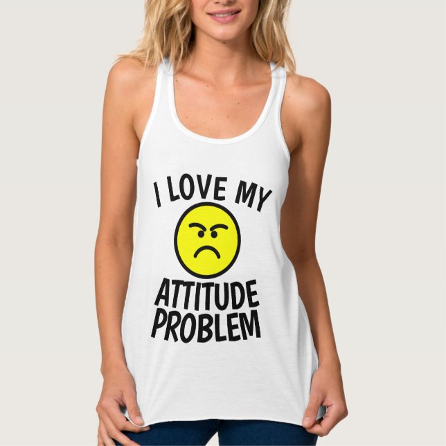 ICH LIEBE MEIN ATTITUDE PROBLEM Ladys T - Shirt (Vorderseite)