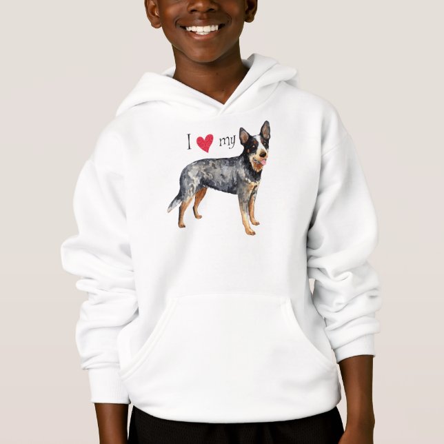 Ich Liebe mein australischer Rinderhund Hoodie (Vorderseite)