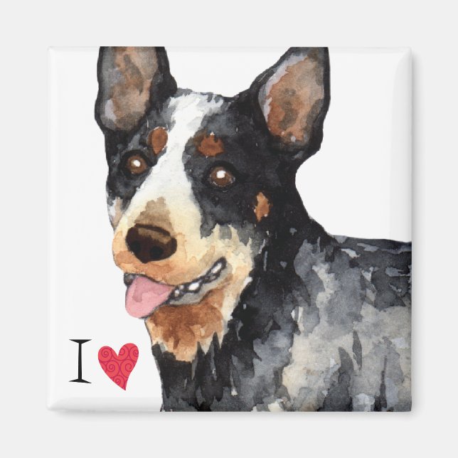 Ich Liebe mein australischer Rinderhund Magnet (Vorne)