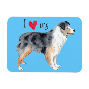 Ich Liebe mein Australischer Schäferhund Magnet