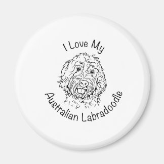 Ich Liebe mein australisches Labradoodle Magnet