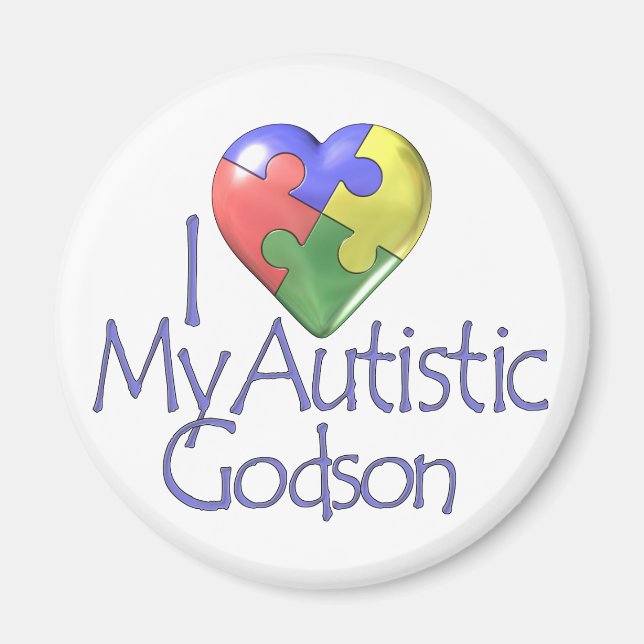 Ich Liebe Mein Autistic Godson Magnet (Vorne)