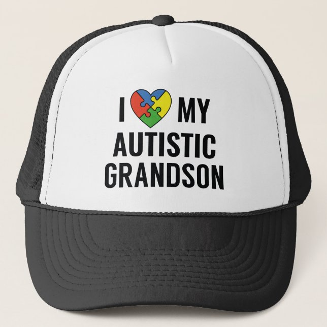 Ich Liebe mein Autistischer Enkel Truckerkappe (Vorderseite)