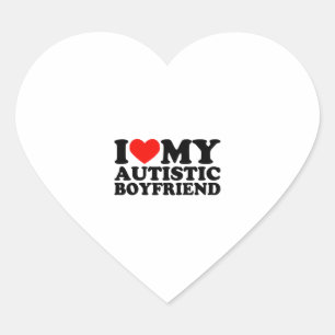 Ich Liebe mein autistischer Freund Shirt autistisc Herz-Aufkleber