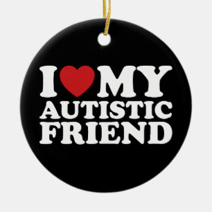 Ich Liebe mein Autistisches Herz Keramik Ornament