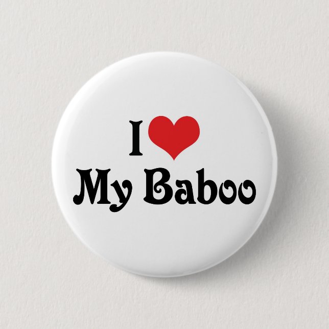 Ich Liebe mein Baboo Button (Vorderseite)