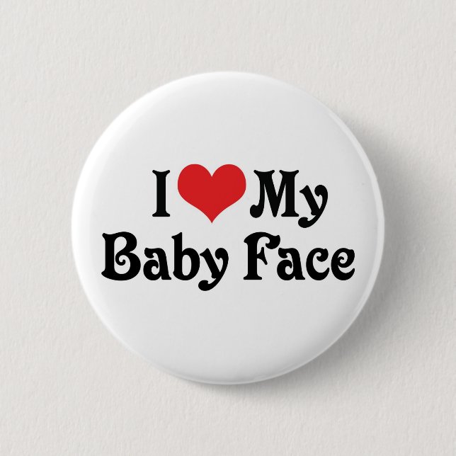 Ich Liebe mein BabyGesicht Button (Vorderseite)