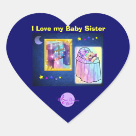 Ich Liebe mein Babyschwester Herzsticker Herz-Aufkleber