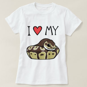 Ich Liebe mein Ball Python Niedlich Funny Fraus T  T-Shirt