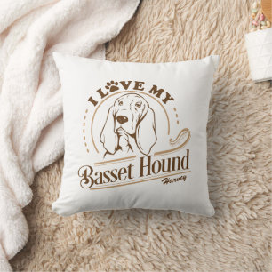 Ich Liebe mein Basset Hound Kissen