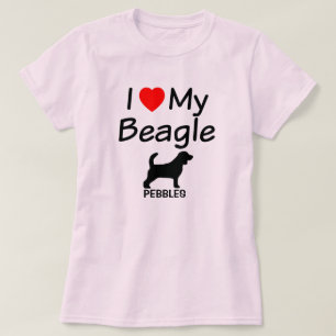 Ich Liebe mein Beagle Hund T-Shirt