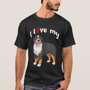 Ich Liebe mein Berner Hund T-Shirt