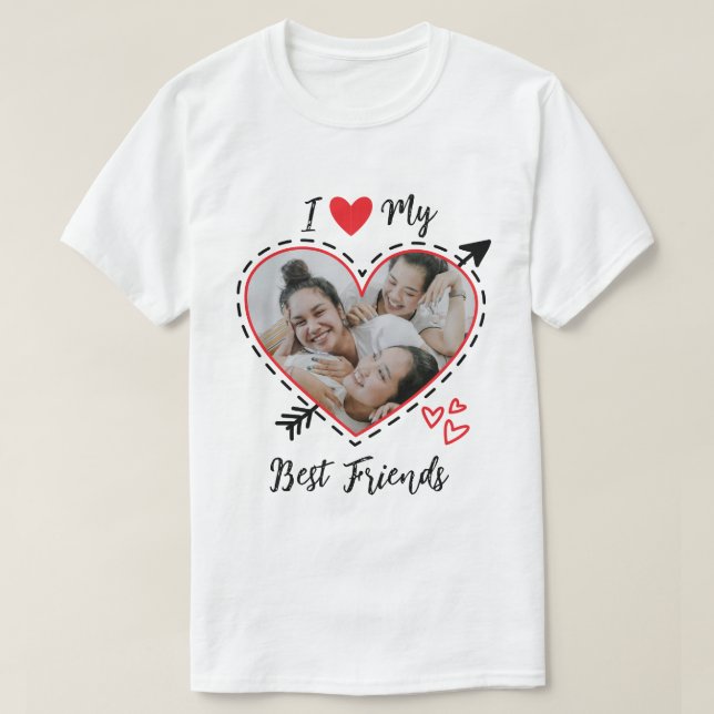 Ich Liebe mein "Beste Freunde"-Hemd, Custom-Hemd T-Shirt (Design vorne)