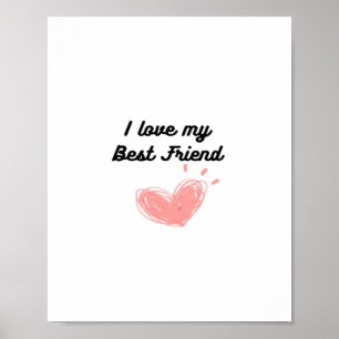 Ich Liebe mein bester Freund Classic Poster