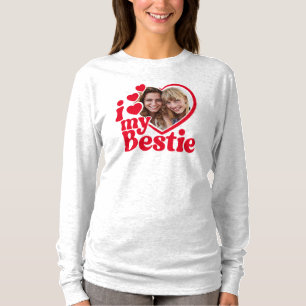Ich Liebe mein Bestie Foto Custom T-Shirt