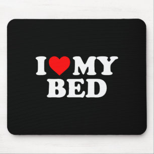 Ich liebe mein Bett - Rotes Herz  Mousepad