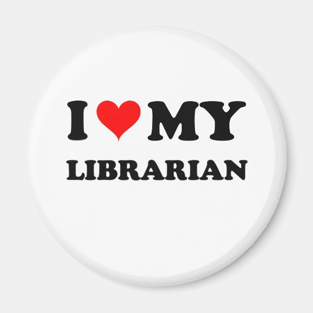 Ich Liebe Mein Bibliothekar Magnet (Vorne)
