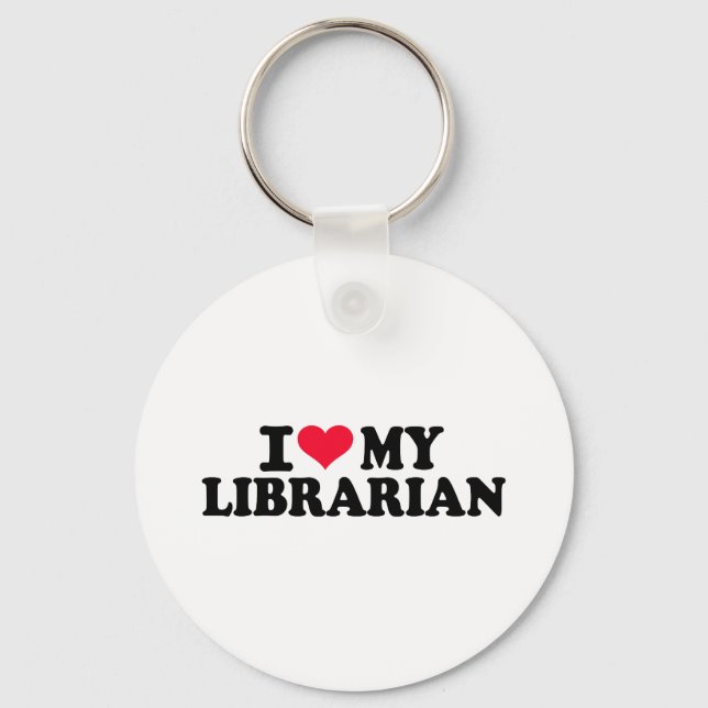 Ich Liebe mein Bibliothekar Schlüsselanhänger (Vorderseite)