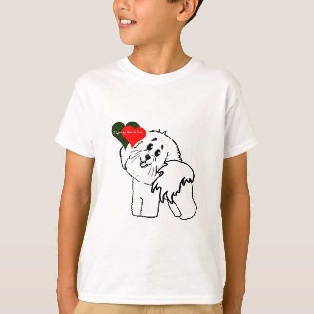 Ich Liebe mein Bichon Frise Dog Zubehör T-Shirt (Vorderseite)