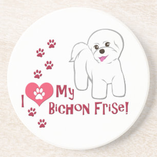 Ich Liebe mein Bichon Frise! Getränkeuntersetzer