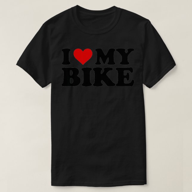 Ich Liebe mein Bike Funny Red Heart Bike Ich habe  T-Shirt (Design vorne)