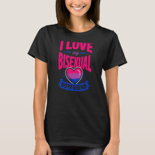 Ich Liebe mein BiSexuelle Freund Niedlich Bi Pride T-Shirt
