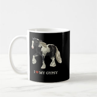 Ich Liebe mein Black Pinto Sinti und Roma Vanner P Kaffeetasse
