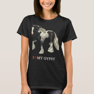 Ich Liebe mein Black Pinto Sinti und Roma Vanner P T-Shirt
