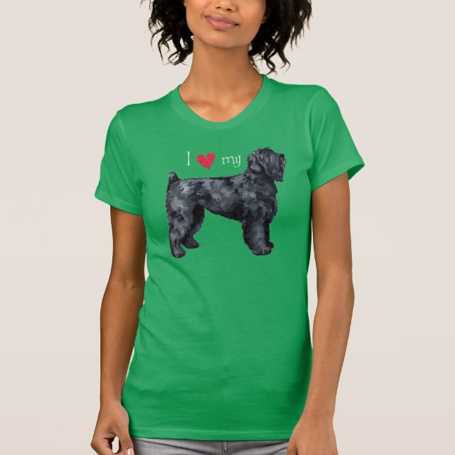 Ich Liebe mein Black Russian Terrier T - Shirt (Vorderseite)