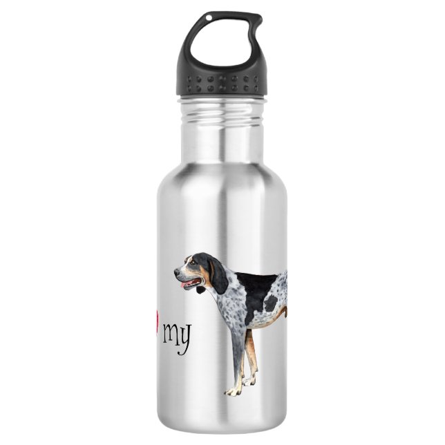 Ich Liebe mein Bluetick Coonhound Edelstahlflasche (Vorderseite)