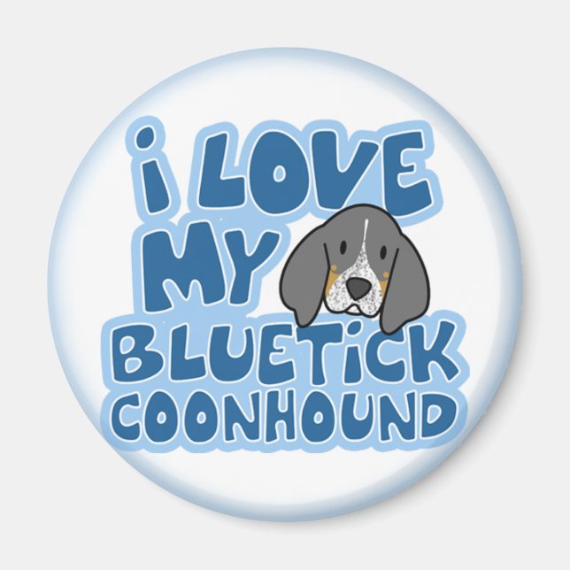 Ich Liebe mein Bluetick Coonhound Magnet (Vorne)