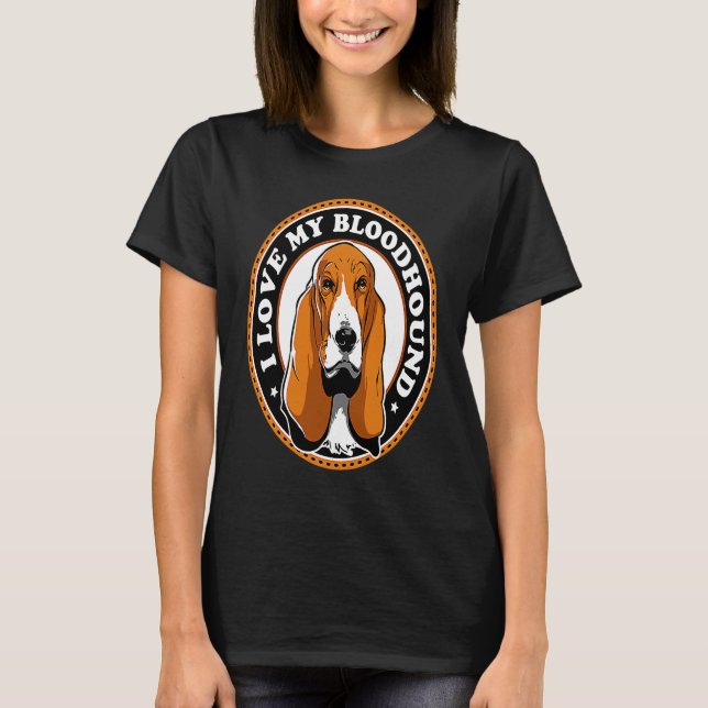 Ich Liebe mein Bluthund T-Shirt (Vorderseite)