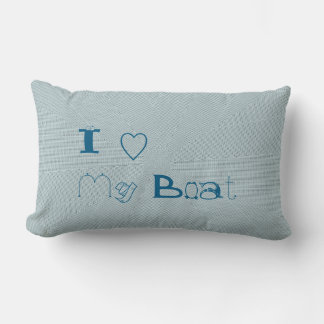 Ich Liebe mein Boot Blue Throw Kissen