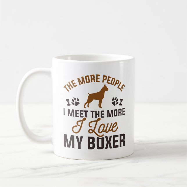 Ich Liebe mein Boxer Kaffeetasse (Links)