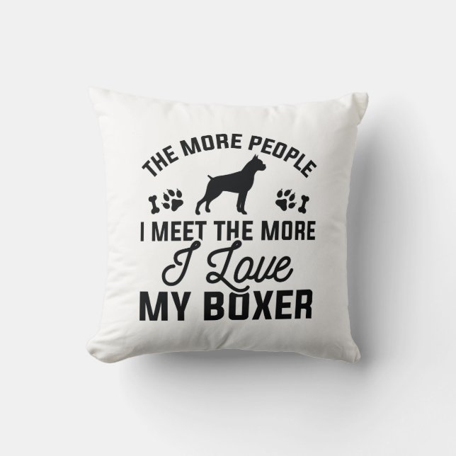 Ich Liebe mein Boxer Kissen (Vorderseite)