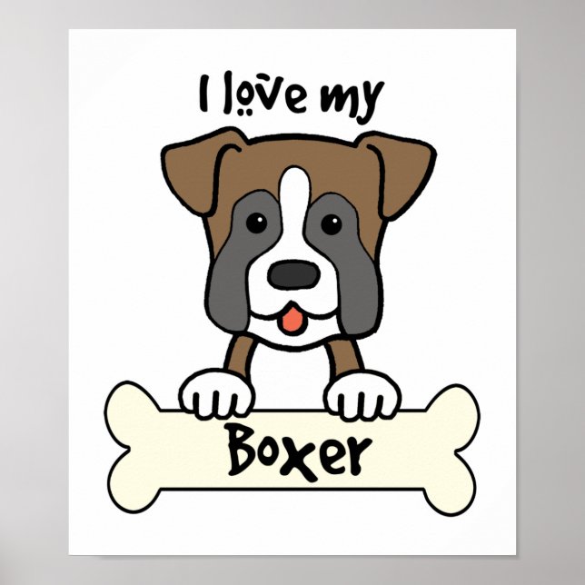 Ich Liebe mein Boxer Poster (Vorne)
