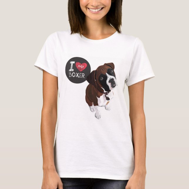 Ich Liebe mein Boxer T-Shirt (Vorderseite)